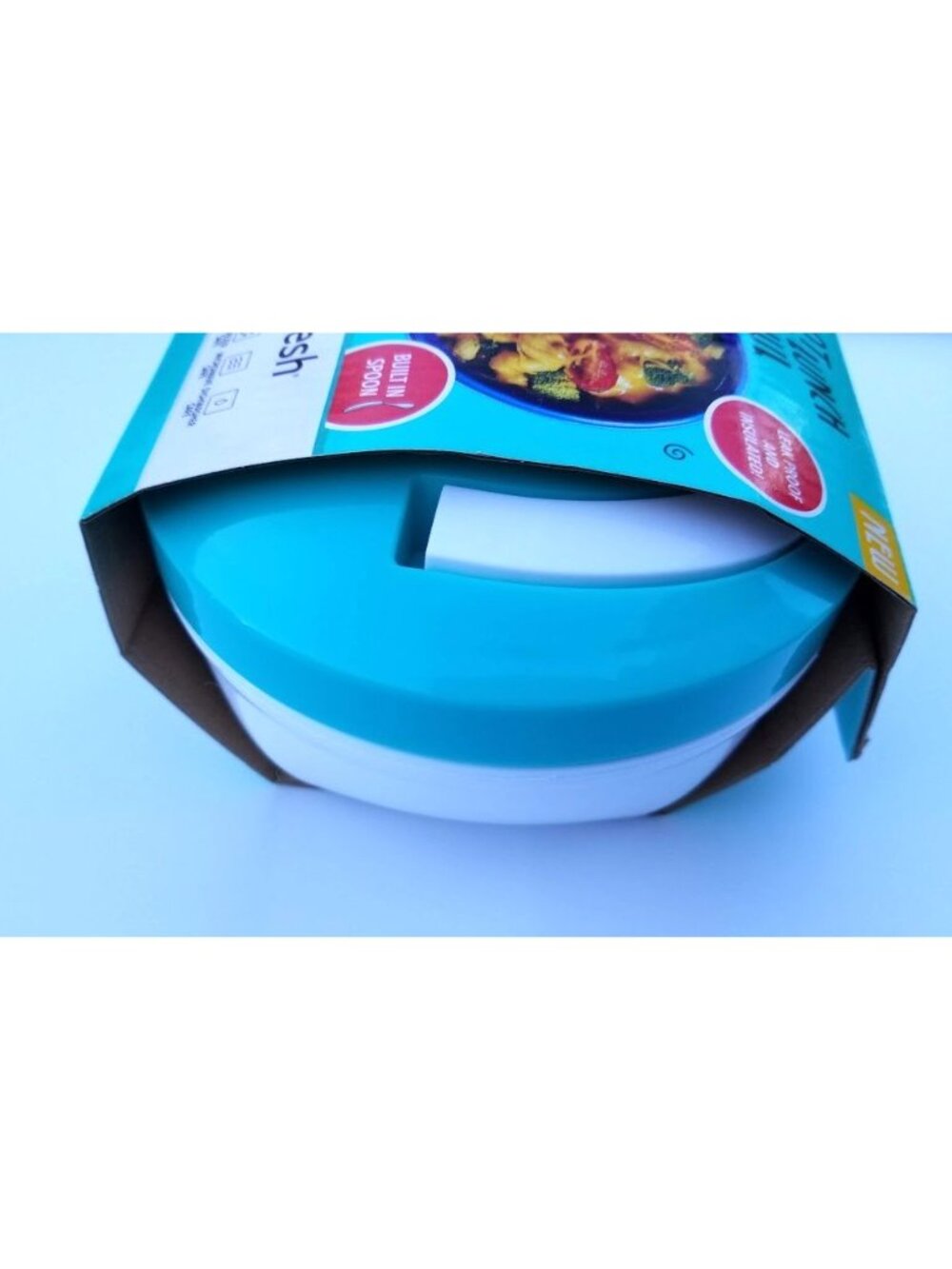 Fit & Fresh Leak Proof Hot Lunch Bowl Meal Container w Spoon 14oz  Blue NEW - Picture 2 of 4